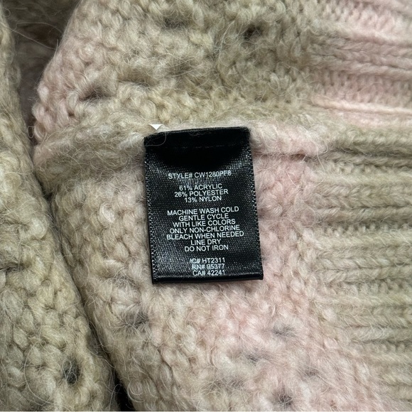 NEW Sanctuary Pointelle Sweater in Pink Moonlight Multi Crewneck Knot Size L - Picture 8 of 10